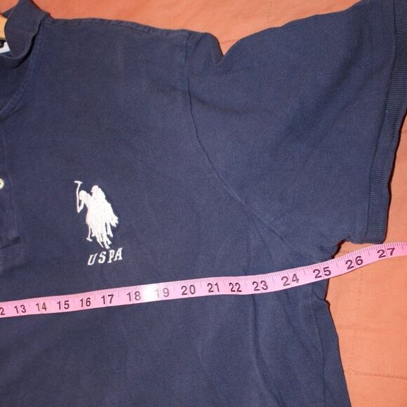 U.S. Polo Assn. Navy Blue 100% Cotton Button Details Polo Shirt Men's Size XXL - Picture 8 of 9